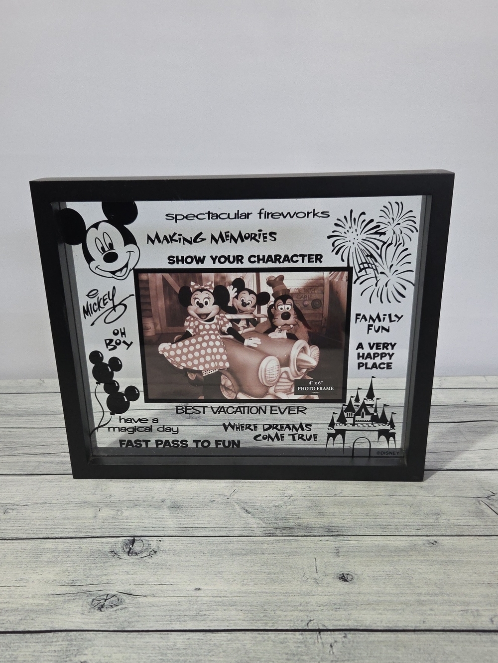 Disney Parks Mickey Mouse Black 4x6 Photo Frame